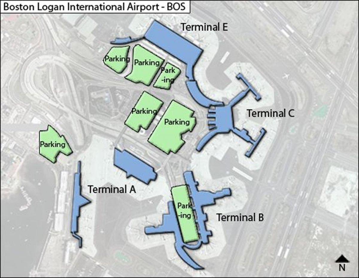 แผนที่ของบอสตันสนามบินโลแกน