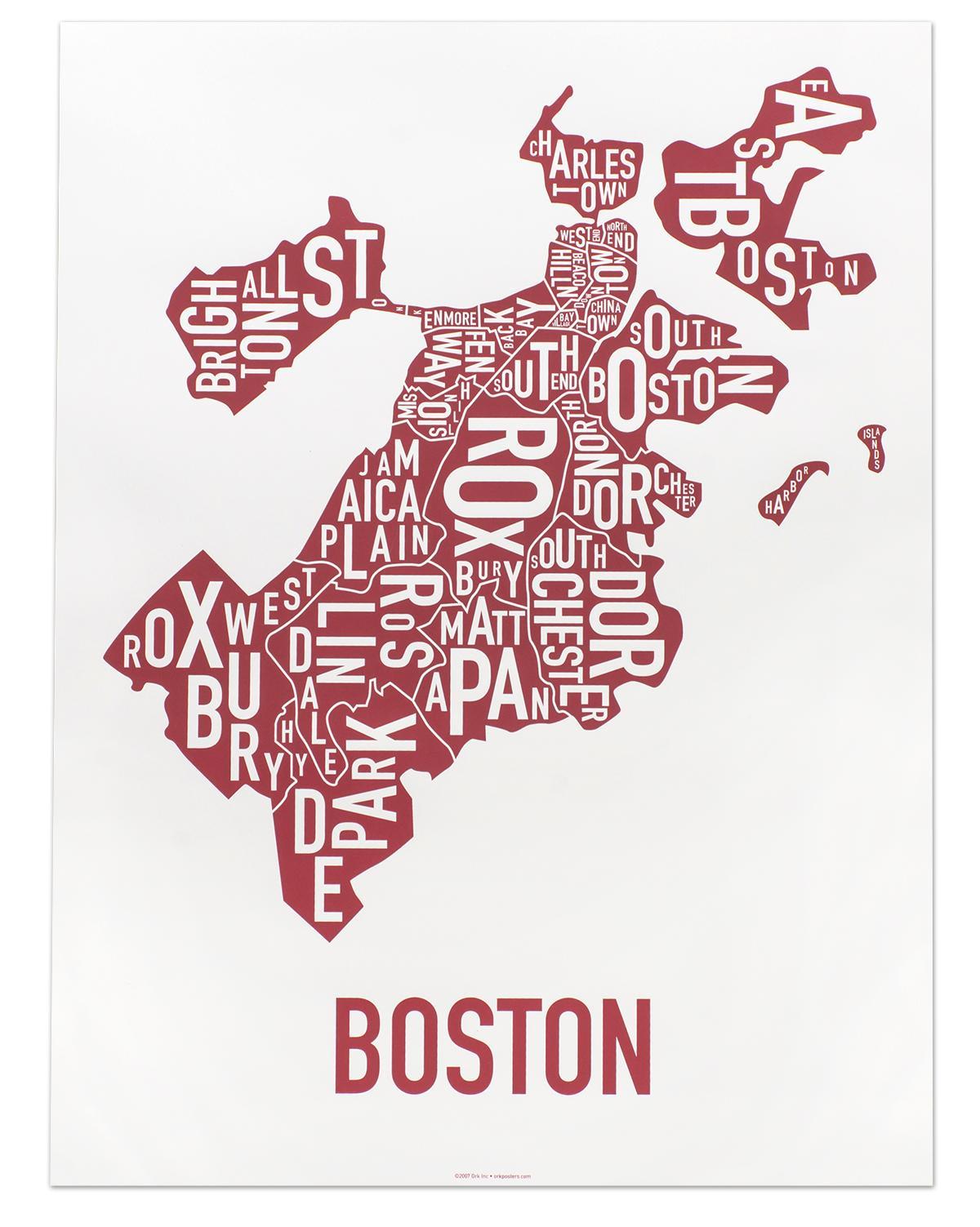 เมืองของแผนที่บอสตัน