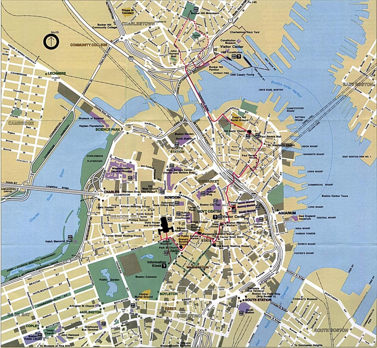 บอสตันเมืองบนแผนที่