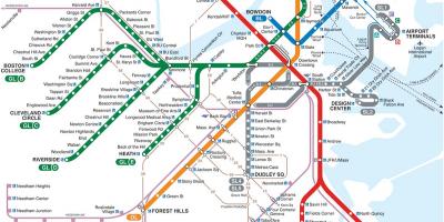 MBTA นแผนที่เส้นสีแดง