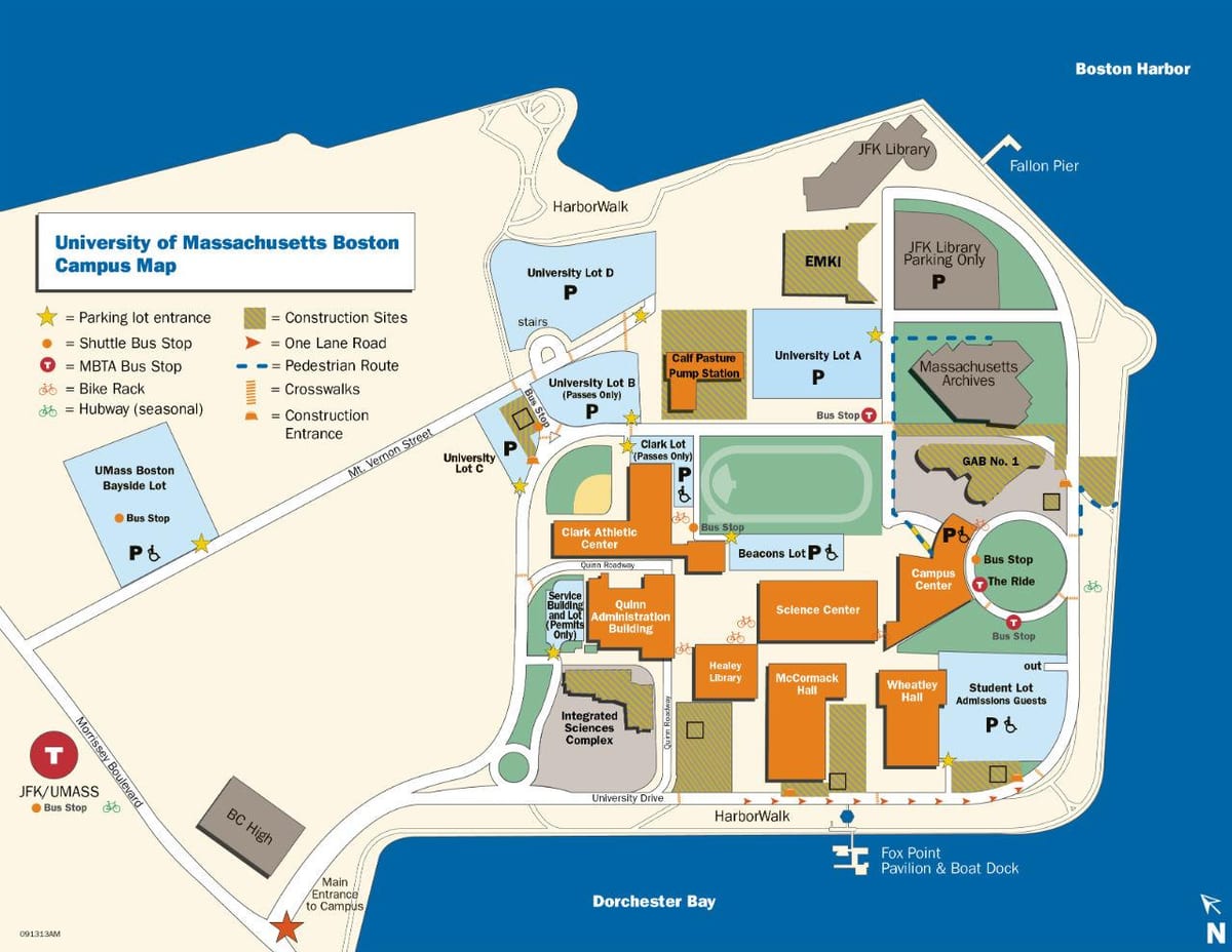 umass บอสตันมหาวิทยาลัยบนแผนที่