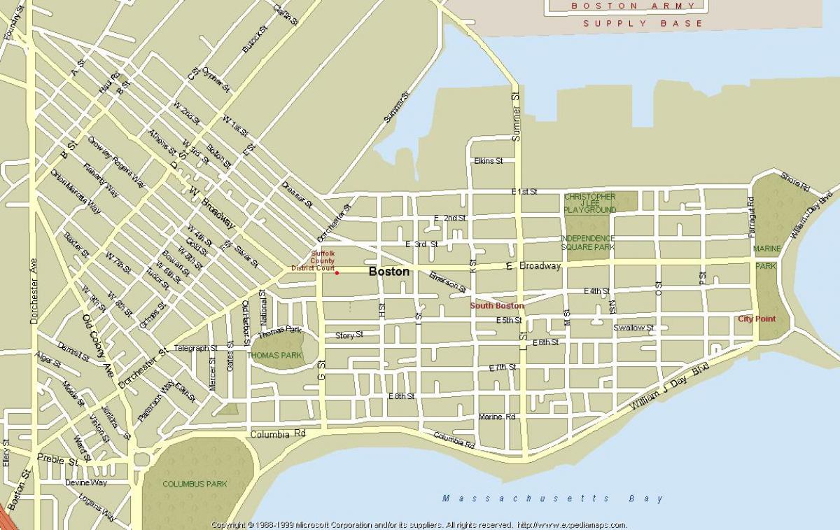 ถนนแผนที่ของบอสตัน