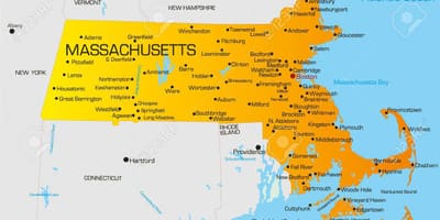 Massachuset แผนที่