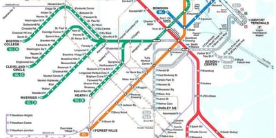 แผนที่ของ MBTA