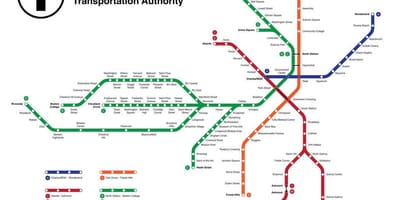รถไฟใต้ดินแผนที่บอสตัน