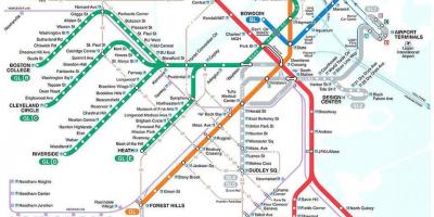 MBTA แผนที่บอสตัน