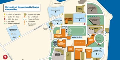 Umass บอสตันมหาวิทยาลัยบนแผนที่