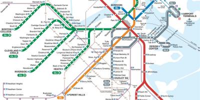 แผนที่ของบอสตันรถไฟใต้ดิน